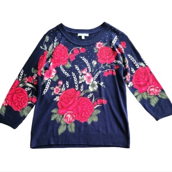 Emily Daniel's Rose and Rhinestone sweater - Picture 4 of 15